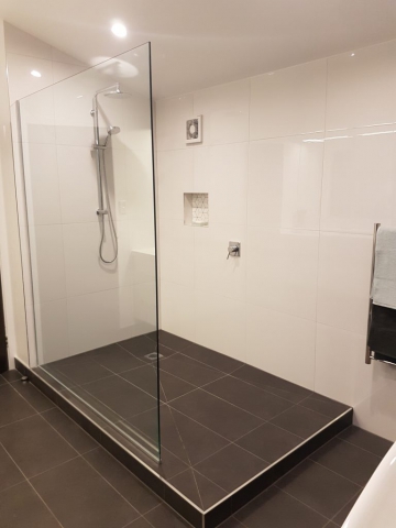 Focal of the upstairs shower at Dudley Ave