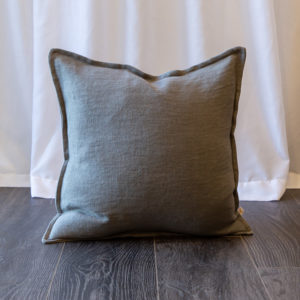 Emmie Dark Grey linen cushion